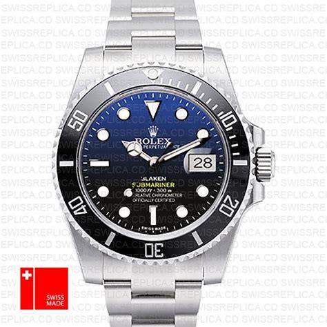 rolex submariner blaken d blue replica|blacked out rolex submariner.